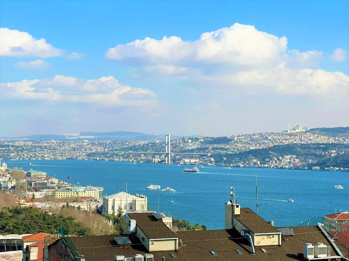 Wonder Homes - Charming Designer Rooftop Terrace With Sea View, At Taksim Istanbul Apartment